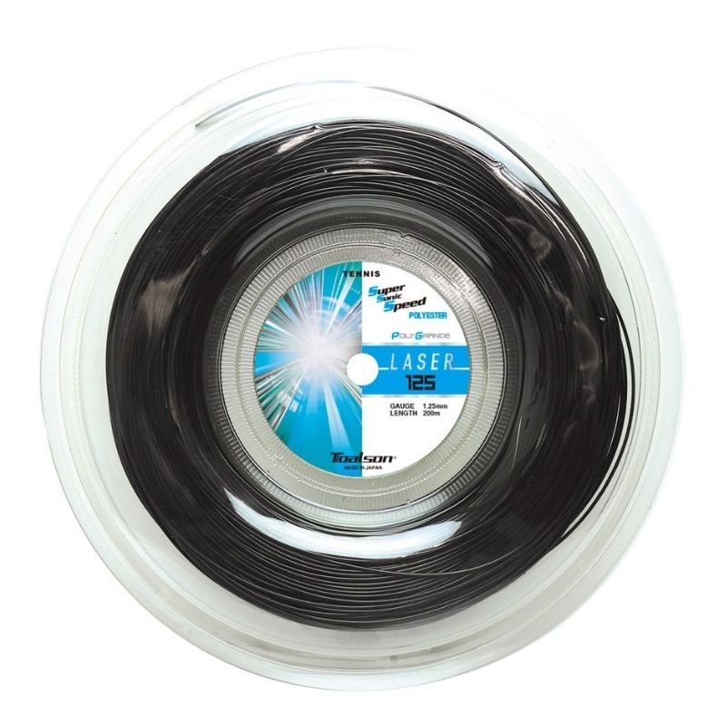 Tennis String Laser 1,25-1,30mm - 200m String Reel (black, 125)
