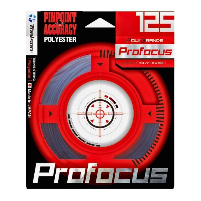 Tennis String Polygrande Profocus 1,25-1,30mm - 12,2m String Set (black, 125)