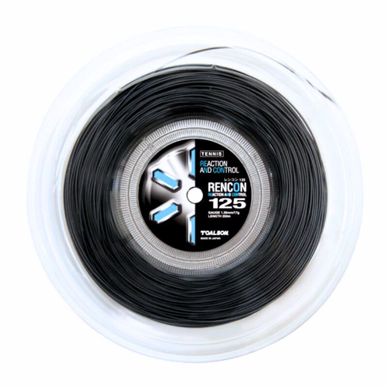 Tennissaite Rencon 1,25-1,30mm - 200m Saitenrolle (schwarz, 125)